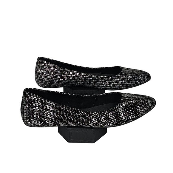 Business Casual Office Workwear Sparkle Shiny Metallic Slip On Flats 8.5M/39 - Picture 3 of 16